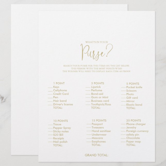 O que há no seu jogo de Chá de panela Dourado (Frente/Verso)