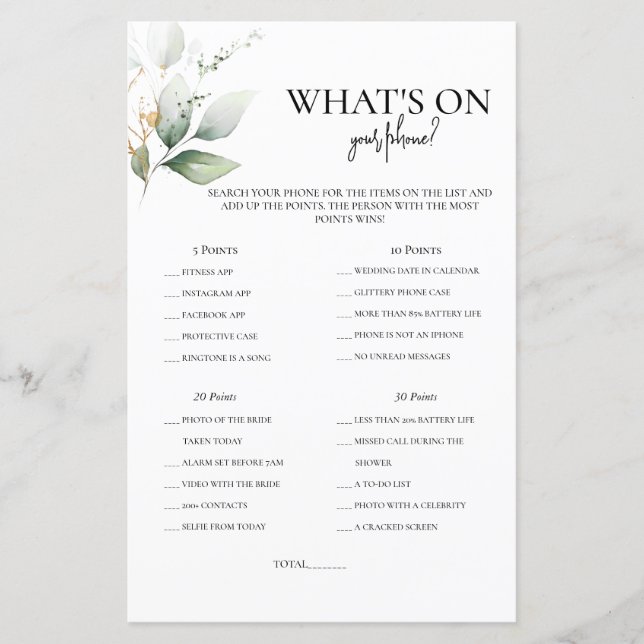 O que há no seu jogo de chá de panela verde (Frente)