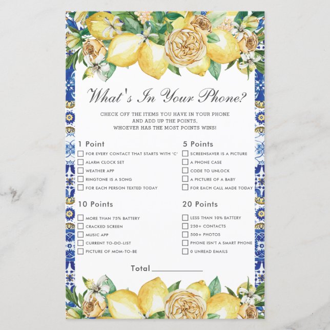 O que há no seu jogo telefônico? (Frente)