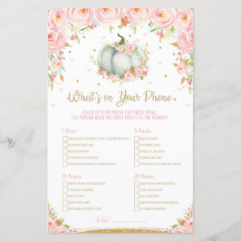 O que há no seu jogo telefônico no Chá de fraldas