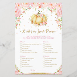 O que há no seu jogo telefônico no Chá de fraldas