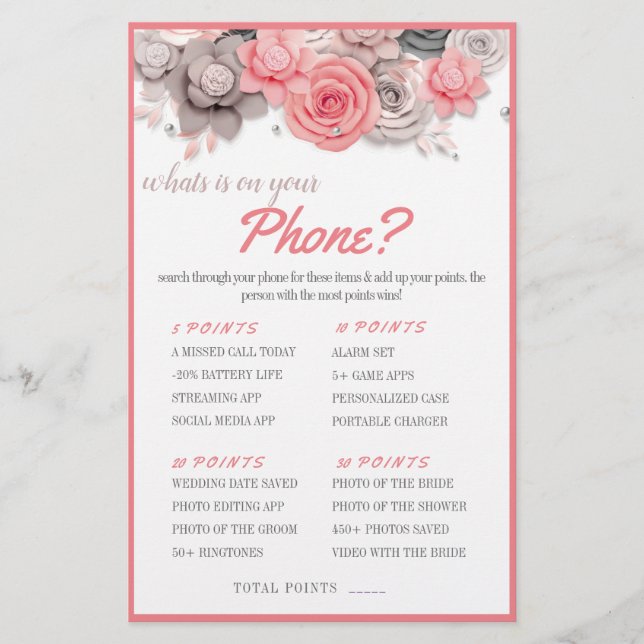 O que há no seu telefone? Folheto do cartão de jog (Frente)