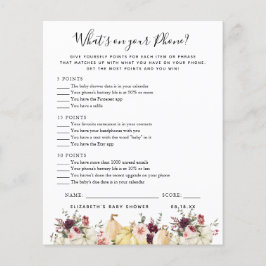 O que há no seu telefone | Jogo Chá de fraldas