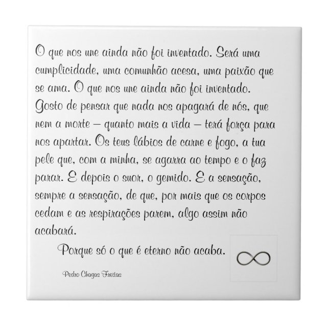 O que nos une ainda não foi inventado. (Frente)