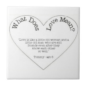 O que o amor significa - Azulejo de mulher e homem