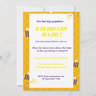 O que o bebê bebe Sexo revela convite