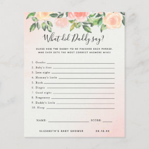 O que o Pai disse   Jogo Chá de fraldas