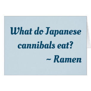 O que os canibais japoneses comem? Cartão Ramen