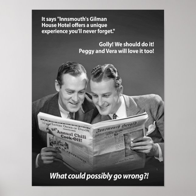 O que poderia dar errado na Poster Innsmouth (Frente)