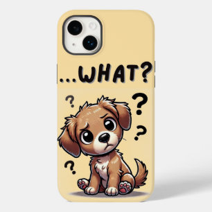 "...o quê?" Puppy com cartoon confundida