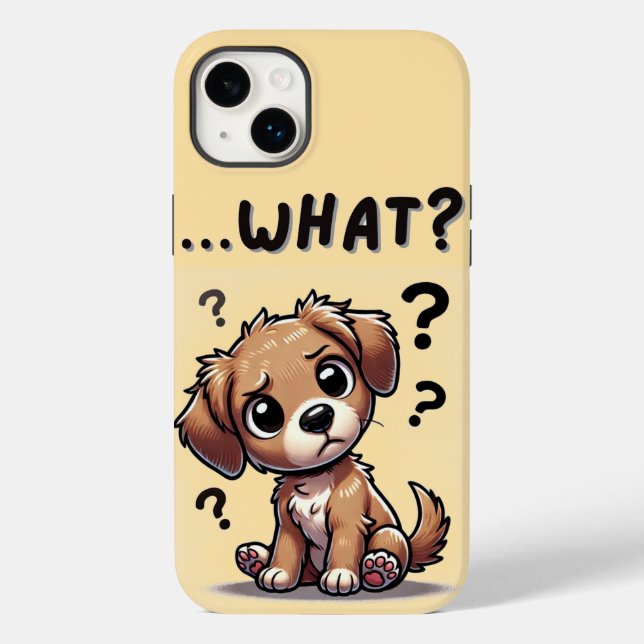 "...o quê?" Puppy com cartoon confundida (Verso)