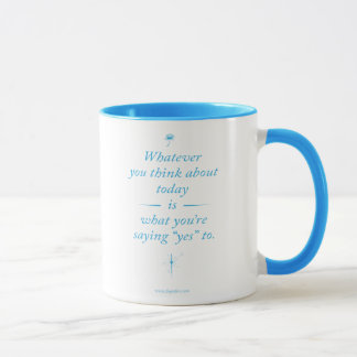 O que quer que você pensa sobre (a caneca dos