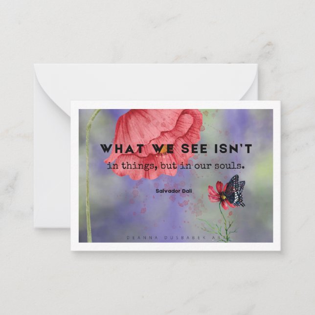 O Que Vemos Cartão De Arte (Frente)