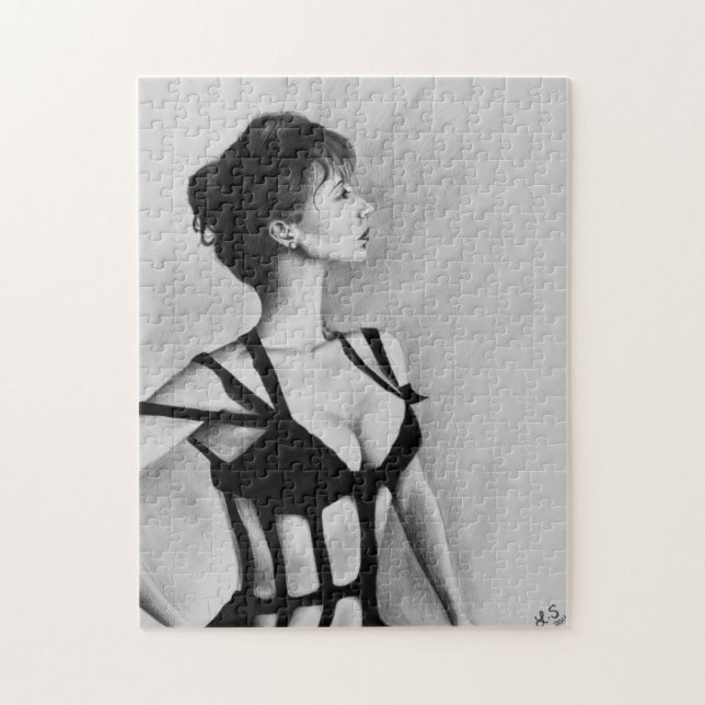 O Quebra-Cabeça de Desenho de Retrato de Arte Orig (Vertical)