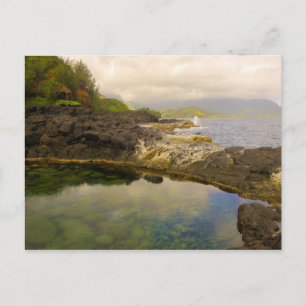 O "Queen's Bath", Kauai, Havaí. Cartão Postal