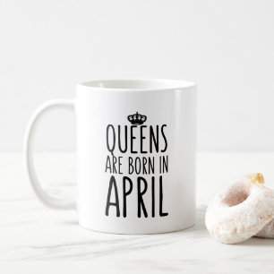 O Queens é em abril caneca de café nascida