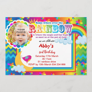 O Rainbow lotsa é o convite de aniversário