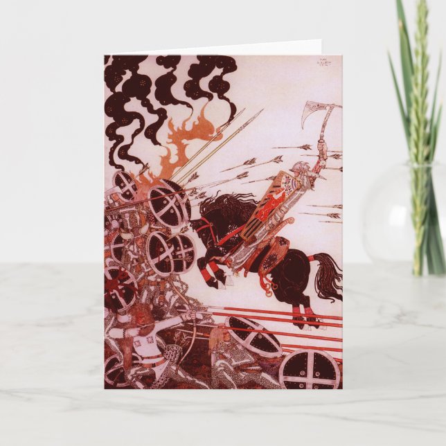 O rapaz na batalha pelo cartão de Kay Nielsen (Frente)