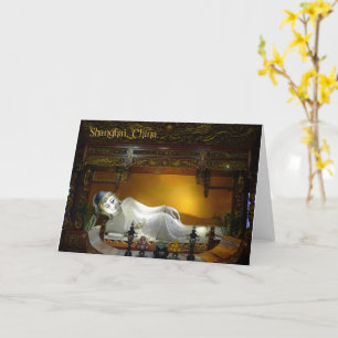 O recente Buda, Xangai, China - cartão