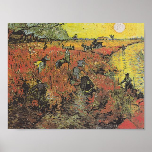 O Red Vineyard de Van Gogh - Poster (Frente)