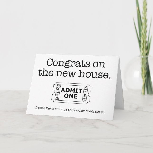 O refrigerador do Housewarming endireita o cartão (Frente)