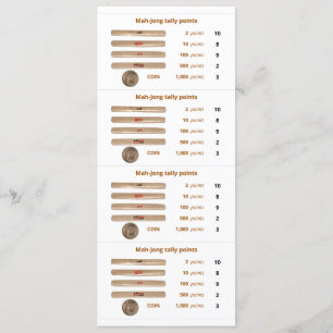 O registro Mah-Jong aponta o cartão - 1 (com