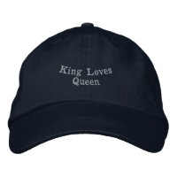 O Rei Ama a Rainha Texto Cinza Boné Cor-Navy Casal