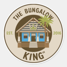 O Rei Bungalow - Adesivo Redondo