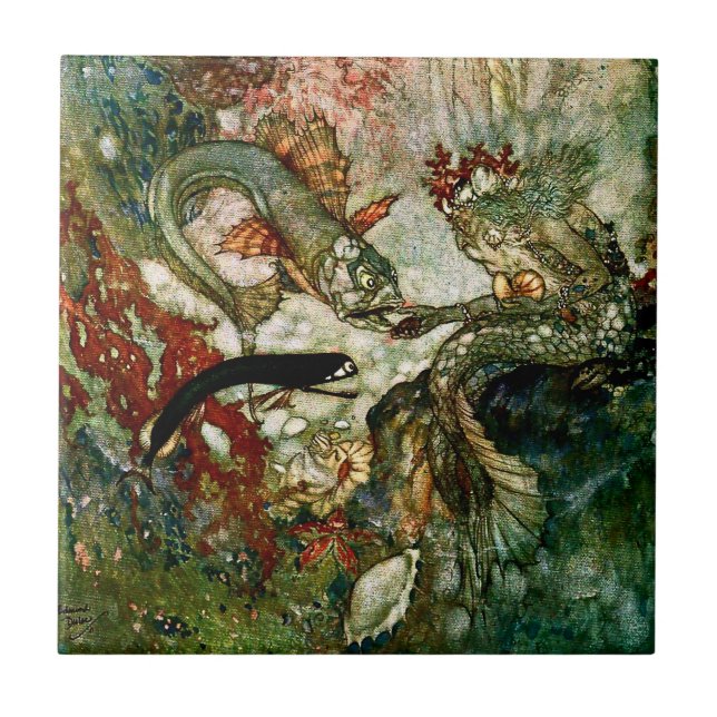 “O Rei das Sereias” por Edmund Dulac (Frente)