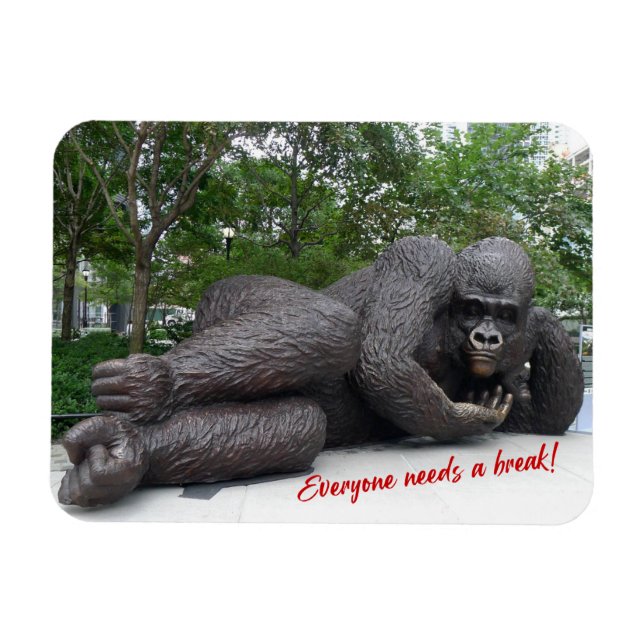 O Rei Nyani faz uma pausa. NYC - ímã fotográfico (Horizontal)