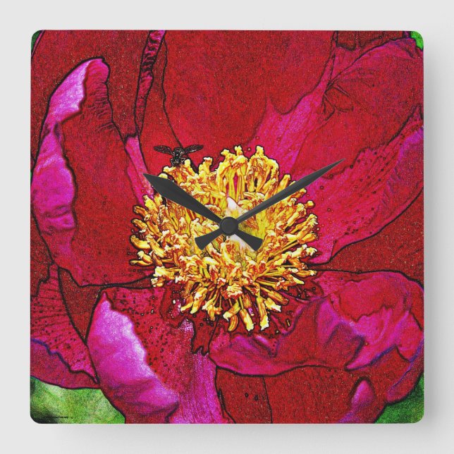 O Relógio da Flor de Abelhas (Frente)