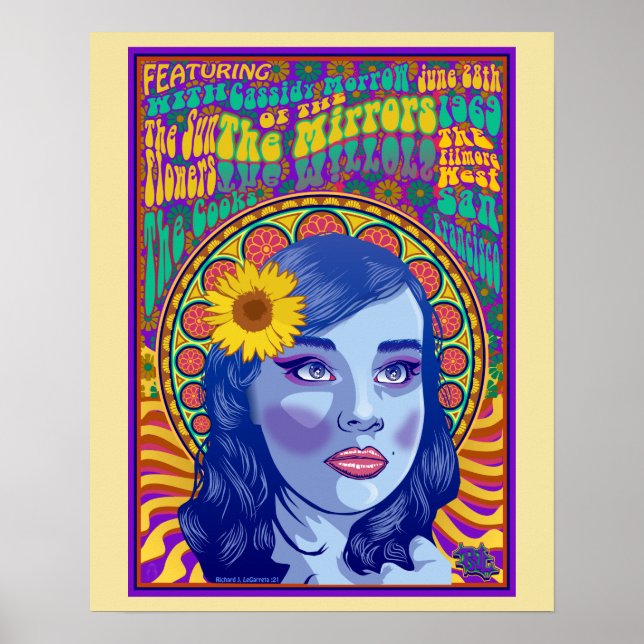 O retro Banda de poster de de Espelhos (Frente)