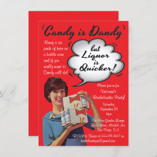 O Retro Candy é o Convite à Festa de solteira Dand