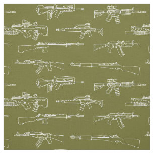 O rifle fabuloso & as armas projetam no tecido