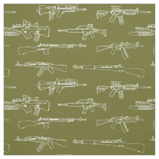 O rifle fabuloso & as armas projetam no tecido