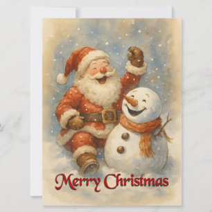 O Riso de Papai Noel no Abraço do Inverno