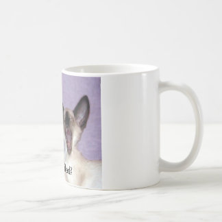 O riso Siamese "quem Fluffed" a caneca