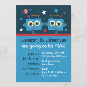 O robô junta convites do costume do segundo