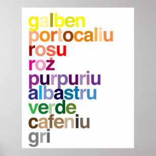 O Romanian colore o poster