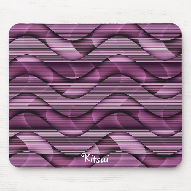 O rosa acena Mousepad (Frente)
