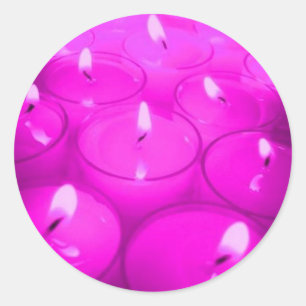 O rosa Candles a etiqueta