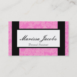 O rosa detalha o cartão de visita do assistente