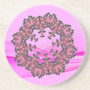 O rosa floresce a porta copos