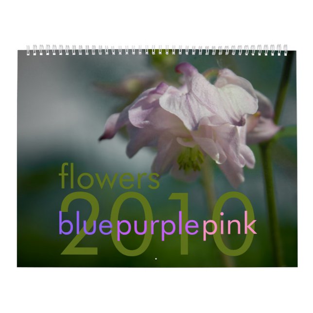 O rosa roxo azul floresce o calendário 2010 (Capa)
