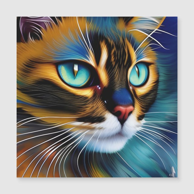 O rosto de um belo ponto de Lynx Siamese (Frente)