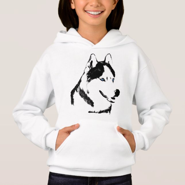 O Rouco do Rouco Hoodie Kid's Sled Dog Kid's Sweat (Frente)