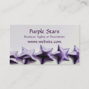 O roxo Stars o cartão de visita