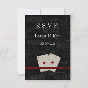 O rsvp do casamento de Vegas carda o padrão 3,5 x