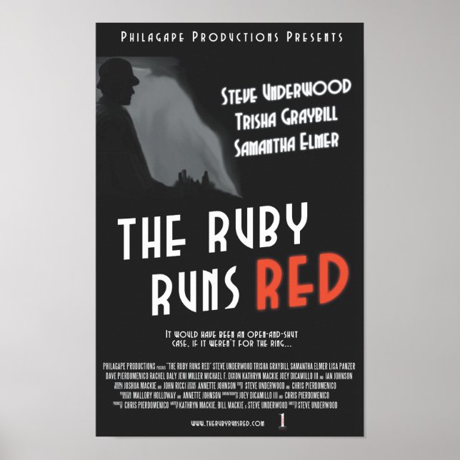 O Ruby Executa o Poster vermelho - 11x17" (Frente)