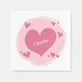 O(s) seu(s) nome(s) em guardanapos de papel do cor